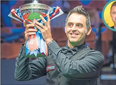  ??  ?? Ronnie O’sullivan will match Stephen Hendry’s (inset) record seven world title successes if he lifts the trophy he won last year once again