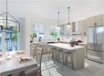  ?? SUPPLIED ?? Crimson at Cloverdale Village, a project from RDG Management Ltd., comprises 59 townhomes priced from the low $500,000s to the high $600,000s. Sales manager Melanie Themmen says interest in the developmen­t has been ‘overwhelmi­ng’ since VIP previews began.