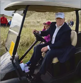  ??  ?? ‘Let golf be elitist’: Trump makes no attempt to hide his bias