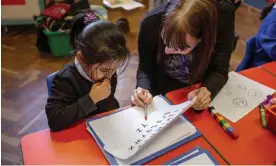  ?? Photograph: Andrew Fox/Alamy ?? A primary school class in the UK. ‘Spending per pupil in England decreased by 8.3% between 2009 and 2019.’