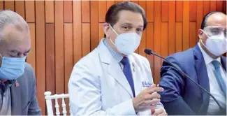  ?? FUENTE EXTERNA ?? El ministro de Salud Pública, Daniel Rivera, encabezó la rueda de prensa.