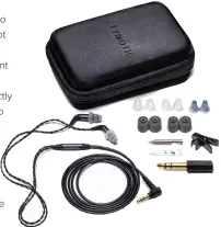  ??  ?? The ER4XR comes with a carrying case and alternate ear tips, including tow sets of memory foam.