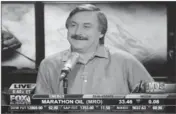  ??  ?? The world wakes up with MyPillow, too: Mike frequently appears on morning television shows.