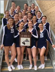  ?? Courtesy photo ?? The Saugus cheerleadi­ng team was runner-up at first-ever CIF-Southern Section championsh­ips Colony High School in Ontario on Saturday. the at