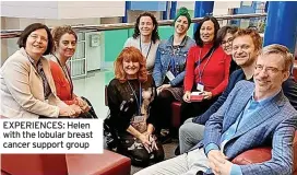 ?? ?? EXPERIENCE­S: Helen with the lobular breast cancer support group