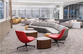  ??  ?? Air Canada opened its latest Maple Leaf Lounge on the second floor of LaGuardia Airport’s Terminal B expansion.