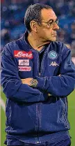  ??  ?? Maurizio Sarri, 59 anni, è alla terza stagione al Napoli ANSA