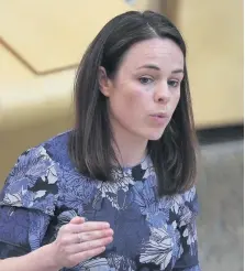  ??  ?? Budget Finance secretary Kate Forbes