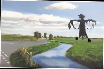  ??  ?? Thepropose­dscarecrow of the South, as envisaged by artistterr­yanthony