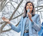  ?? ?? Rolling Stone. Nikki Haley’s bid was effectivel­y sunk before it had begun, after a campaign by Trump supporters at state level that ensured any candidate who wins more than 50 per cent of the statewide vote will secure all delegates