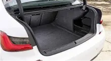  ??  ?? BMW provides 55 litres more luggage space than the Model 3