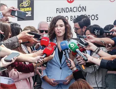  ?? EUROPA PRESS ?? La presidenta de la Comunidad de Madrid, Isabel Díaz Ayuso, ayer.