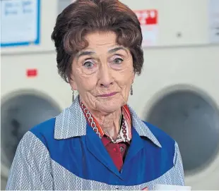  ??  ?? June Brown, 93, is hanging up her Dot Cotton apron from EastEnders.