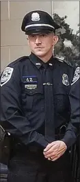  ?? Call file photo ?? Woonsocket Police Officer Travis Young, pictured, was seriously injured when allegedly shot by Chandler on Monday.