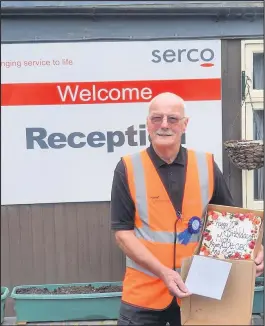  ??  ?? ■ Mick Wright, a refuse supervisor, for Charnwood Borough Council and partner Serco, who has been collecting waste in the area for more than 50 years has celebrated his 70th birthday.
