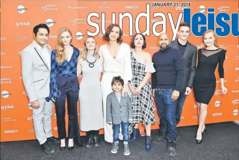  ??  ?? Cast of ‘The Kindergart­en Teacher’ attends their film premiere during the 2018 Sundance Film Festival at Park City Library on Friday in Park City, Utah. — AFP photo