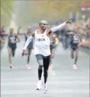  ?? REUTERS ?? World record holder Eliud Kipchoge wore Nike Vaporfly shoes when n he ran an unratified marathon at under two hours in 2019.