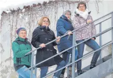  ?? FOTO: KIRCHEIS ?? Waltraud Baldi (v. l.), Ursula Aleker, Gabriele Eisele und Ute Häußler werden genauso wie Edeltraud App, die hier fehlt, bei den Wanderunge­n dabei sein.