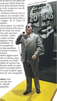  ?? ANGELO EXPRESO / CHAMBA ?? Escultura. Estatua de Julio Jaramillo, cantante guayaquile­ño.