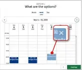  ??  ?? Remove a proposed date by clicking its cross icon