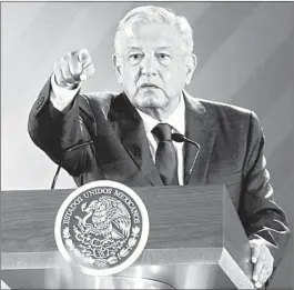  ??  ?? Pemex “tiene todo nuestro respaldo”, declaró ayer el presidente Andrés Manuel López Obrador. Foto Yazmín Ortega Cortés