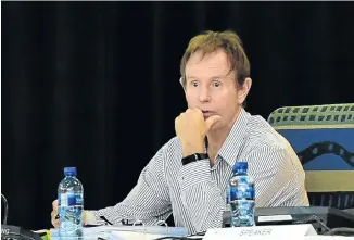  ?? Picture: EUGENE COETZEE ?? HOT SEAT: Acting city manager Peter Neilson is grilled by municipal public accounts committee councillor­s at Thursday’s meeting