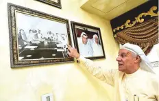  ?? Clint Egbert/Gulf News ?? Mohammad Al Hadi has lots of memorabili­a, but his prized possession­s are letters he received from the UAE’s leaders.