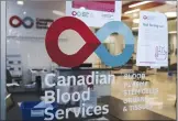  ?? Canadian Press photo ?? A blood donor clinic is pictured at a shopping mall in Calgary in March this year amid a worldwide COVID19 pandemic.