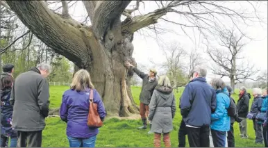  ?? Picture: Martin Fagg ?? Godinton Estate manager Nick Sandford leads visitors on a tour