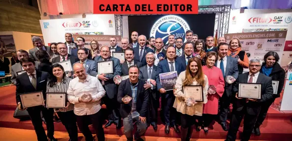  ?? Foto oficial de los Premios Excelencia­s en Fitur, España. ??