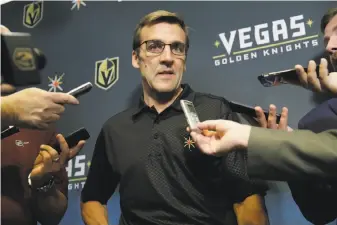  ?? John Locher / Associated Press ?? Vegas Golden Knights general manager George McPhee is drawing attention in the expansion draft; other teams want players he can take, or want to shield their players from being taken.