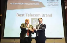  ??  ?? Group CEO Scott Gegenheime­r receives Best Brand award.