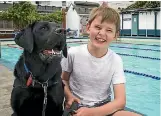  ??  ?? Ross Parry and his new best friend Paddy at Thorndon Pool.