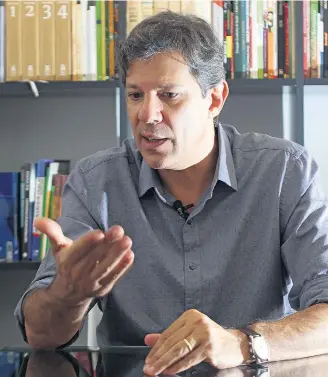  ?? WERTHER SANTANA/ESTADÃO ?? Função. Haddad é o coordenado­r-geral do programa de governo do PT para a eleição