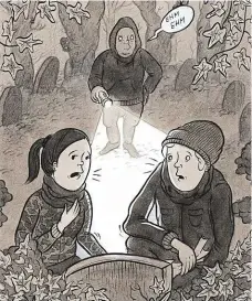  ?? Hrobaříky ilustroval Jan Gruml. REPRO LN ?? Pečovatelé o hřbitovy.