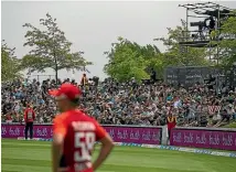  ?? BRADEN FASTIER/STUFF ?? Despite a report of a bad taste shirt worn by a spectator, the Nelson Cricket Associatio­n is praising the crowd’s behaviour at Tuesday’s third T20 internatio­nal between New Zealand and England at Saxton Oval.