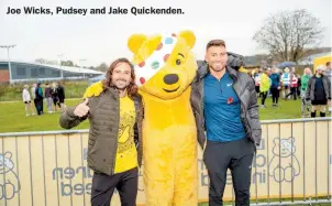  ?? ?? Joe Wicks, Pudsey and Jake Quickenden.