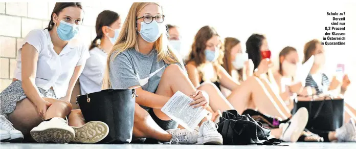  ??  ?? Schule zu? Derzeit sind nur 0,2 Prozent der Klassen in Österreich in Quarantäne