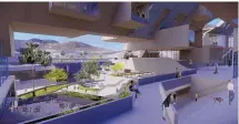  ??  ?? Another look at a proposed new city by Blockchain­s LLC in the Nevada desert.