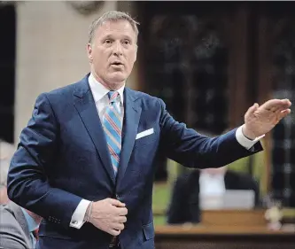  ?? ADRIAN WYLD THE CANADIAN PRESS FILE PHOTO ?? A Liberal MP is urging Conservati­ve Leader Andrew Scheer to expel Quebec MP Maxime Bernier, pictured, from caucus following a slew of “hateful attacks” on Twitter. Arif Virani, the parliament­ary secretary to the minister of heritage, tweeted that Bernier “has to go” and posted a letter he wrote to Scheer.