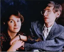  ??  ?? Divorced under pressure: Jane Wilde with Hawking