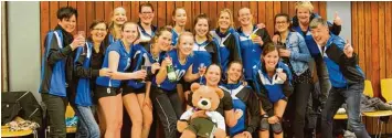  ?? Foto: Josef Wizinger ?? Abgestiege­n in die Bayernliga, aber trotzdem zeigt das Team viel Zuversicht, dass die Marke „Volleyball in Marktoffin­gen“hoch klassig weiterlebe­n wird.