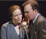  ?? (T. Charles Erickson/broadway.com) ?? JENNIFER EHLE and Jefferson Mays in the Broadway play ‘Oslo.’