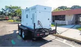  ?? SUNRISE FIRE-RESCUE/COURTESY ?? Sunrise city officials brought in two high-powered generators to the nursing home.