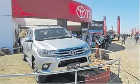  ??  ?? Hilux. La camioneta fue la gran protagonis­tas del stand de Toyota