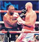  ?? ?? Knockout blow: Tyson Fury sees off Dillian Whyte at Wembley in 2022