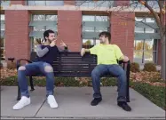  ?? H John Voorhees III / Hearst Connecticu­t Media ?? Juan Castro Jr., left, and Andrew Parent are seniors at American School for the Deaf in West Hartford.