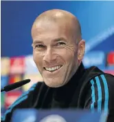  ??  ?? Real Madrid coach Zinedine Zidane