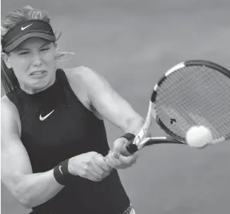  ?? PETR DAVID JOSEK AGENCE FRANCE-PRESSE ?? Eugenie Bouchard a imposé le rythme lors de la troisième manche, brisant le service de sa rivale dès le jeu initial et de nouveau au cinquième jeu.