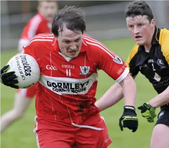  ??  ?? Action from Ballymote versus Enniscrone/ Kilglass on Sunday. Pic: Carl Brennan.